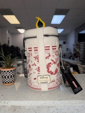 Loungefly Disney White and Red Candle Crossbody Bag